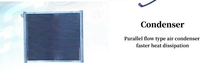 detail of semi truck air conditioner