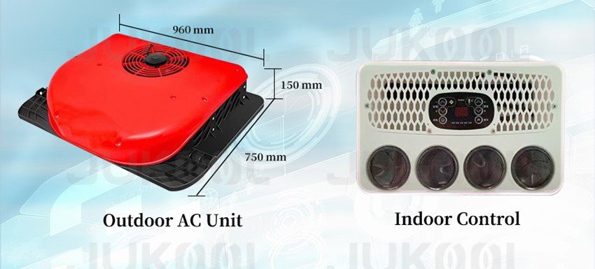 Dimension of campervan aircon unit 12v